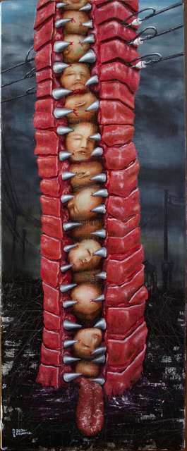 Tkl Kizimecca  'Non Resistivists Are Eaten Slo', created in 2020, Original Painting Oil.