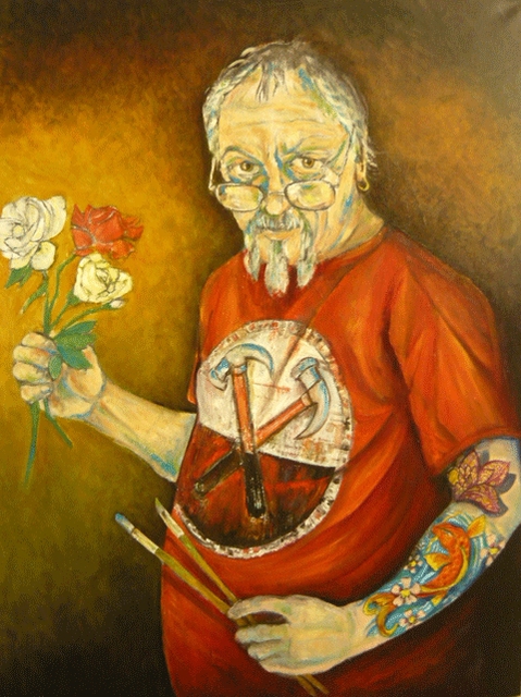 Artist Karl James. 'Everythings Coming Up Roses' Artwork Image, Created in 2012, Original Mixed Media. #art #artist