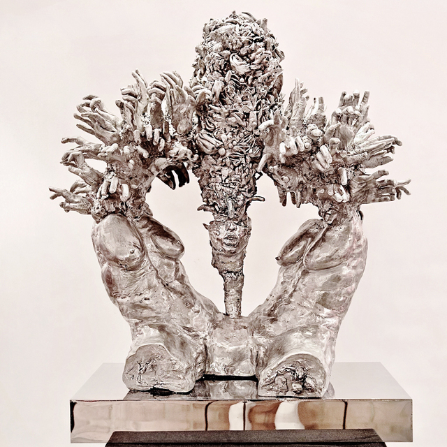 Artist Katarzyna Lipecky. 'Medusa' Artwork Image, Created in 2020, Original Sculpture Aluminum. #art #artist
