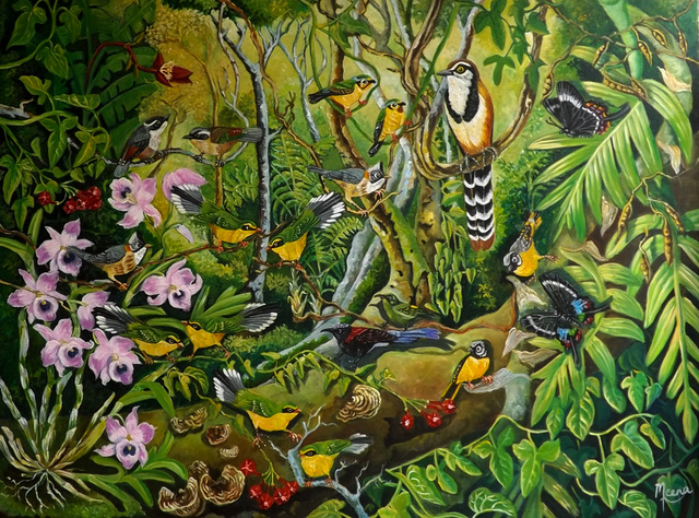 Meenakshi Subramaniam  'Paradise', created in 2017, Original Painting Acrylic.