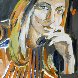 Ekaterina Kolesnik: 'anja', 2018 Oil Painting, People. Artist Description: Oil, People, Portre, ...
