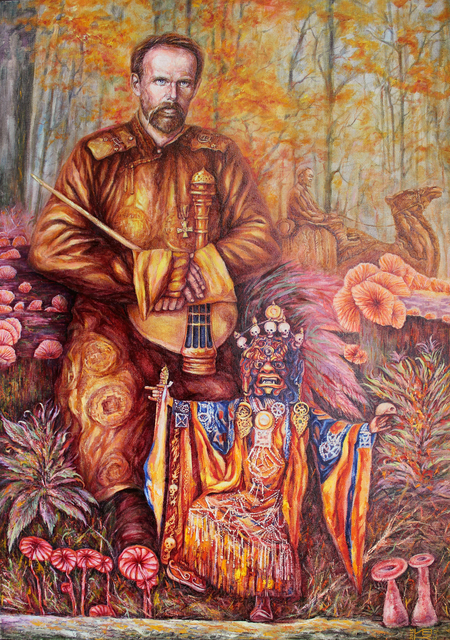 Igor Komornyy  'Унгерн Привал в долине', created in 2015, Original Painting Other.