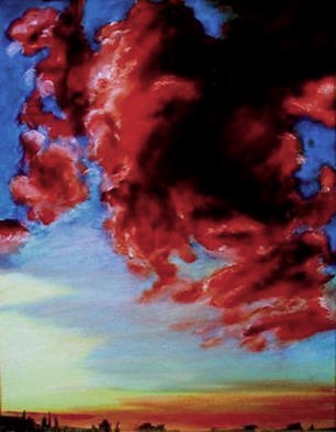 Tom Irizarry Studio: 'Breathes Minion', 2006 Oil Painting, Sky.  mineral pigments and oil on canvas, lapis, azurite, carmine, vermillion, lead- tin yellow ...