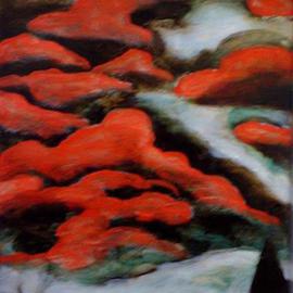 Tom Irizarry Studio: 'Ecstatic Tranquil', 2004 Oil Painting, Landscape. Artist Description: oil on panel, cinnabar, azurite, cremintz white...