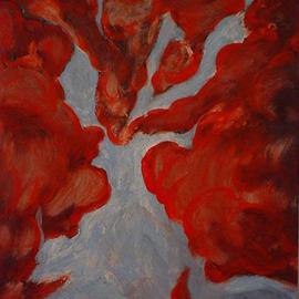 Tom Irizarry Studio: 'I thought it was the sky I had here in my heart', 2004 Oil Painting, Landscape. Artist Description: oil on panel, cinnabar, azurite, cremintz white...