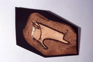 Ivan Kosta: 'Bison II', 1994 Steel Sculpture, Abstract.   Image of a bison. Hammered copper.  ...