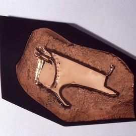 Ivan Kosta: 'Bison II', 1994 Steel Sculpture, Abstract. Artist Description:   Image of a bison. Hammered copper.  ...