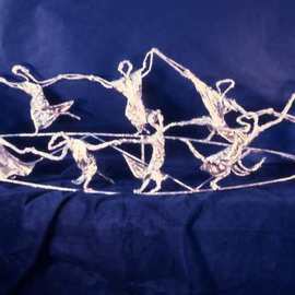 Ivan Kosta: 'Dancing Muses III', 1999 Bronze Sculpture, Abstract. 
