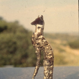 Ivan Kosta: 'Hound', 2008 Bronze Sculpture, Abstract Figurative. Artist Description:  A sitting hound ...