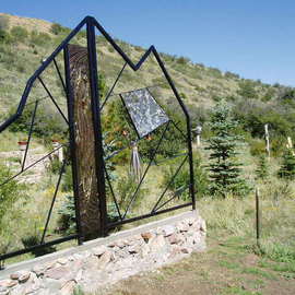 Ivan Kosta: 'Love Eternal   Screen', 2008 Steel Sculpture, Abstract. Artist Description:  A cast bronze inset ( two embracing figures) in a stylized steel screen ...