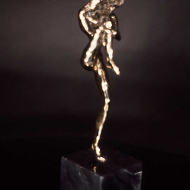 Ivan Kosta: 'Primavera', 1996 Bronze Sculpture, Figurative. Artist Description:  A female figure looking into the open palm of her hand as if on a buterfly, the harbinger of Spring ...