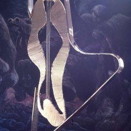 Ivan Kosta: 'Song of the Harp', 1999 Steel Sculpture, Abstract. 