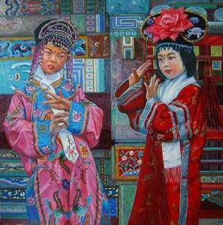 Evgeny Kovalchuk: 'chinese plastic', 2010 Oil Painting, People. oil canvas...