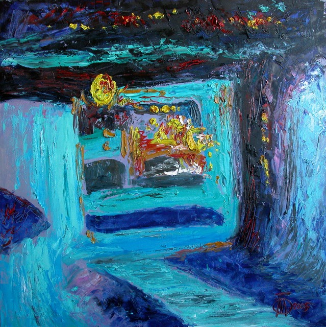 Artist Evgeny Kovalchuk. 'Night In Gurzuf' Artwork Image, Created in 2008, Original Painting Oil. #art #artist