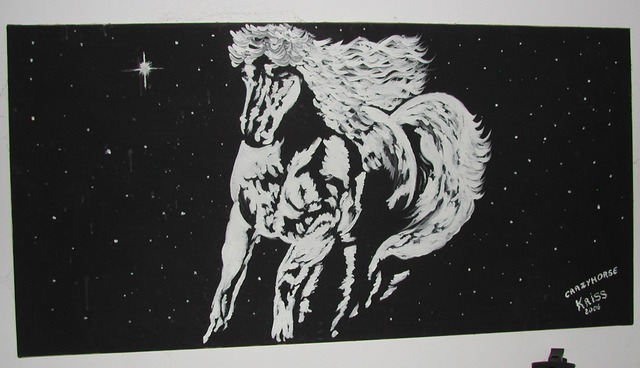 Artist Cosmo Petrone. 'Crazyhorse' Artwork Image, Created in 2006, Original Painting Acrylic. #art #artist