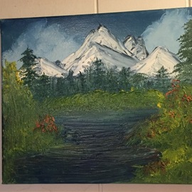 across the pond painting By Kristin  Garrow