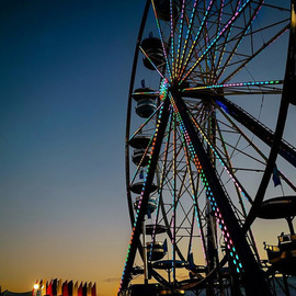 Kristopher Gerner: 'Wonder Wheel', 2013 Color Photograph, Landscape. Artist Description:  Sunset on a Ferris Wheel ...