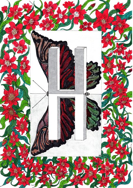 Ilya Kruglov  'Letter H', created in 2018, Original Illustration.