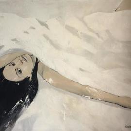 Kseniya Berestova: 'winter dream', 2016 Oil Painting, nudes. 