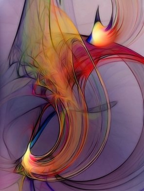 Karin Kuhlmann: 'Joyful Leap Fine Art Print ', 2003 Digital Art, Abstract.  The Joyful Leap of this tiny bird awakens spring feelings and pure lust for life. To underline the finely graded translucent color scheme and the painterly quality, the image is printed on Watercolor Paper ( rolled in a tube) . Can be shipped worldwide. ...