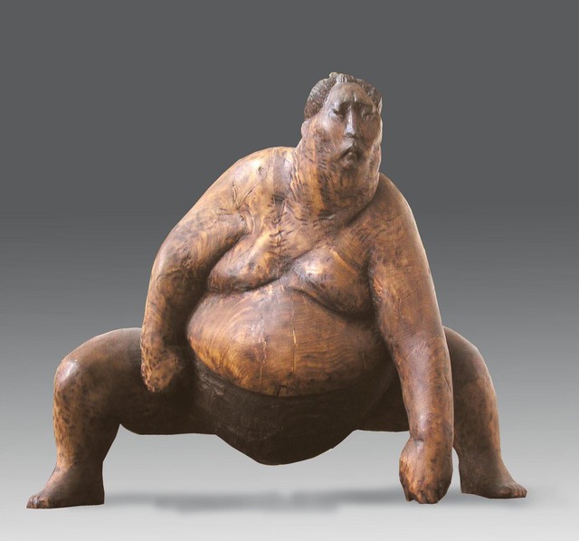 Vladimir Gavronsky  'Sumo', created in 2005, Original Sculpture Wood.
