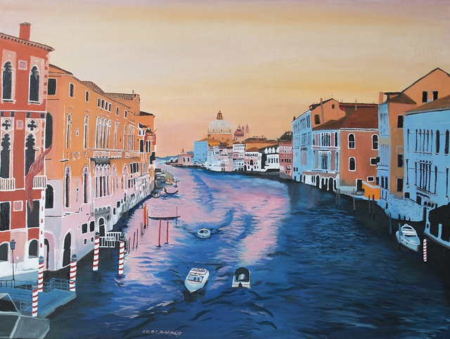 Claudia Luethi Alias Abdelghafar  'Venice', created in 2015, Original Painting.