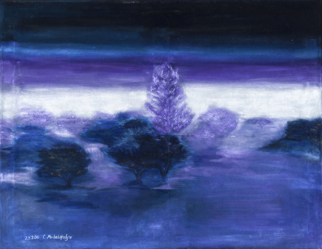 Claudia Luethi Alias Abdelghafar  'Misty Forest', created in 2006, Original Painting.