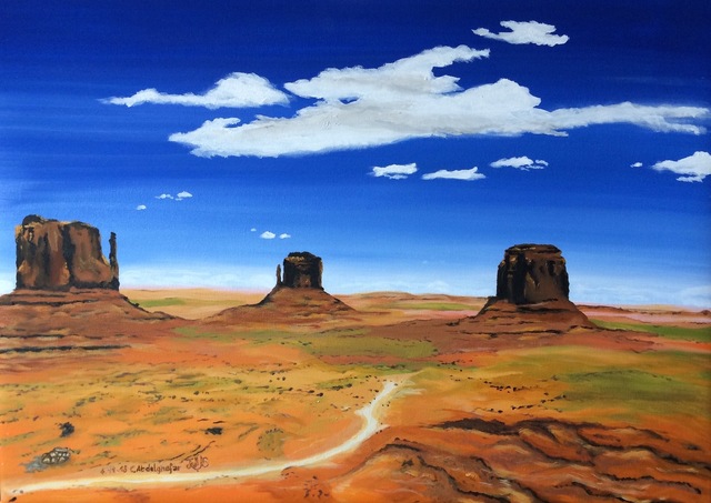 Claudia Luethi Alias Abdelghafar  'Monument Valley', created in 2018, Original Painting.