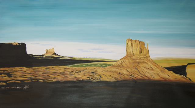 Claudia Luethi Alias Abdelghafar  'Monument Valley Panorama', created in 2017, Original Painting.