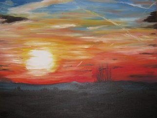 Anna Figurova: 'Sunset ', 2010 Oil Painting, undecided. 