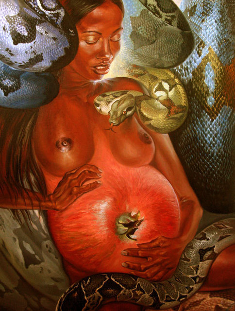 Artist Laisk Serg. 'Eve' Artwork Image, Created in 2010, Original Painting Oil. #art #artist