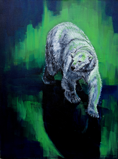 Artist Christine Montague. 'In The Northern Lights' Artwork Image, Created in 2021, Original Painting Oil. #art #artist