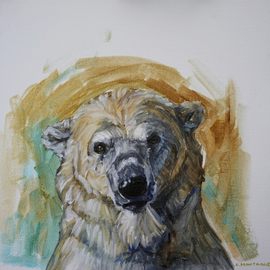 polar bear portrait study 1 By Christine Montague