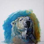 polar bear portrait study 3 By Christine Montague