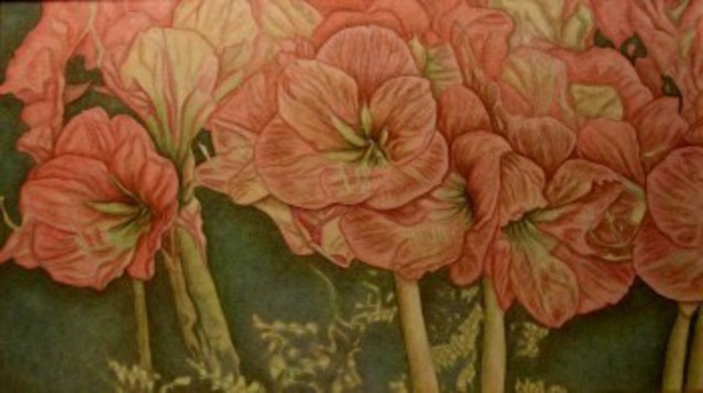 Peggy Thomas Cacalano  'Geraniums Up Close', created in 2009, Original Giclee Reproduction.
