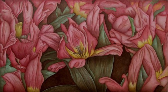 Peggy Thomas Cacalano  'Tulip Rhapsody', created in 2010, Original Giclee Reproduction.