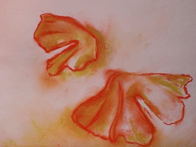 Lara Ghelerter  'Ginkgo Pastel Number 1', created in 2010, Original Painting Other.