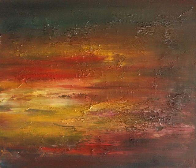 Larissa Uvarova  'Painting Honey Sunset', created in 2016, Original Painting Acrylic.