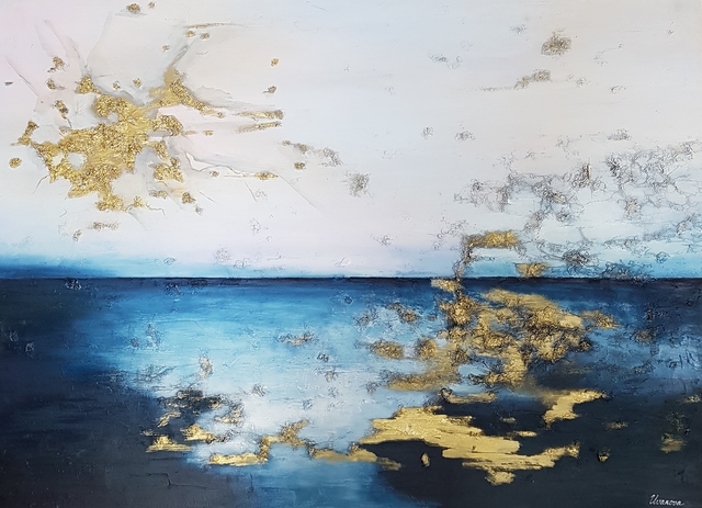 Artist Larysa Uvarova. 'At The Edge Of The Water' Artwork Image, Created in 2018, Original Painting Acrylic. #art #artist