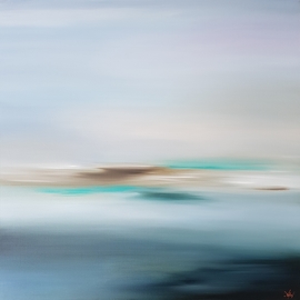 Larysa Uvarova: 'pure memories', 2017 Oil Painting, Seascape. Artist Description: The series of artworks is about the internal silence that is on the deep each of us. This is the silence we listen to and plunge when our soul and body need a peace. We feel calmness and protection here. There is no time here, just we real. ...