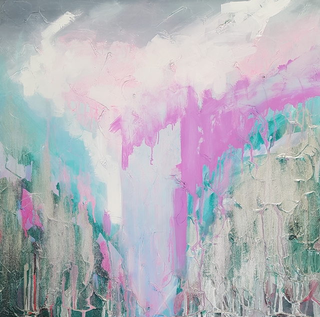 Larysa Uvarova  'Purple Deep', created in 2018, Original Painting Acrylic.