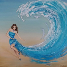 Larysa Uvarova: 'sea wave', 2013 Oil Painting, Fantasy. Artist Description: Original oil on canvas painting was done with high- quality paints and mixed media will be great for the modren interiors. Ready to hang. ...