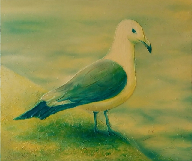 Artist Larysa Uvarova. 'Seagull' Artwork Image, Created in 2013, Original Painting Acrylic. #art #artist
