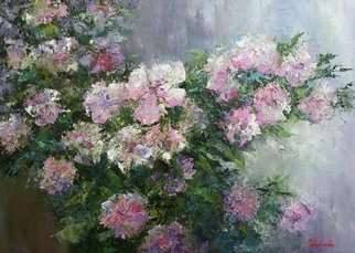 Larysa Uvarova: 'twig tea rose', 2014 Oil Painting, Floral. Original oil on canvas painting was done with high- quality paints and palette knife will be great for the modren interiors. Ready to hang. ...