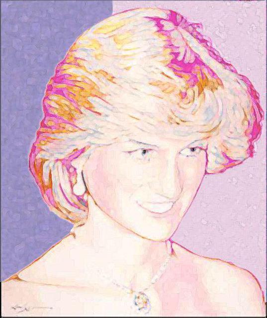 Larry Kaiser  'Lady Di', created in 2003, Original Painting Oil.