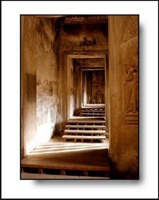Larry Kiesel: 'Silent Stairs', 2005 Color Photograph, Travel. This image was made at the main temple at Angkor Wat in Cambodia...