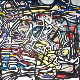 Luise Andersen: 'ABSTRACT III  CHOICE OVWIV UpdteOPrgrss', 2010 Acrylic Painting, Other. Artist Description:  . . PLEASE READ DESCRIPTION UNDER ORIGINAL CHOICE . . AND ENLARGE. . ...