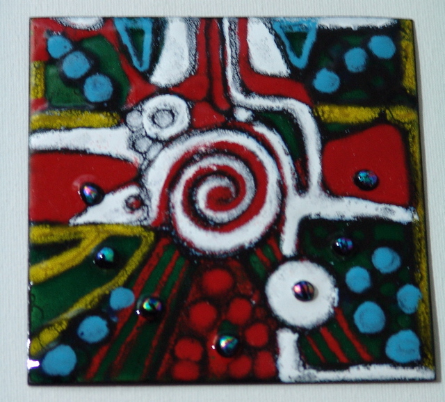 Luise Andersen  'ART OF FIRE AND GLASS VIEW CHOICE III Coasters', created in 2009, Original Fiber.