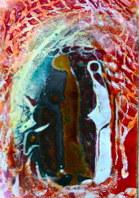 Luise Andersen  'ART OF FIRE GLASS On Copper ONE Daylight Pic', created in 2007, Original Fiber.