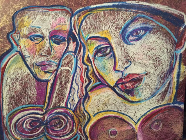 Artist Luise Andersen. 'Art Of Mignon  LOVERS  February 2015 ' Artwork Image, Created in 2015, Original Fiber. #art #artist